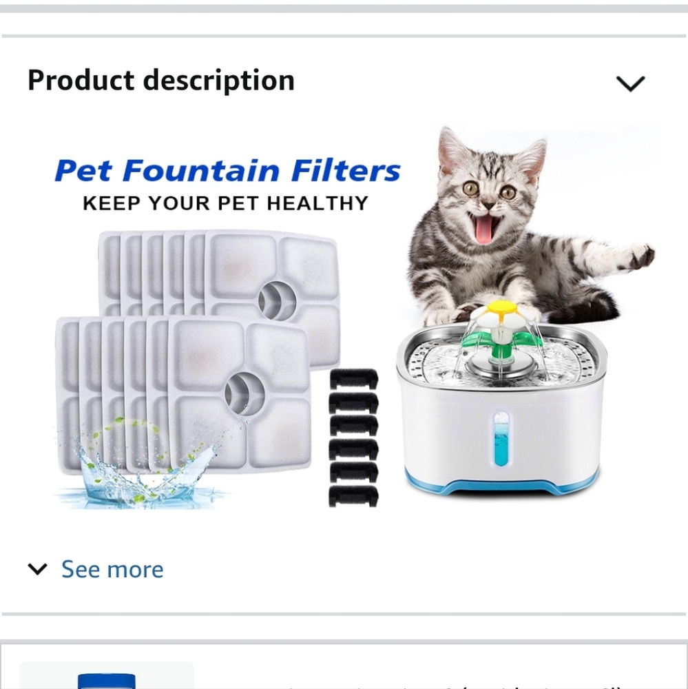 Free pet fountain filters. Just pay shipping!
